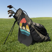 Bulldog Lovers |  Retro French Bulldog Dog Golfhanddoek (Groen)