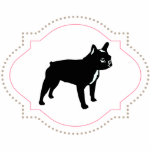 Bulldog Magnet Fotobeeldje Magneet<br><div class="desc">driedimensionaal product,  pin met Franse Bulldog in zwart</div>