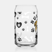 Bulldog Mama Blikvorm Glas (Voorkant)