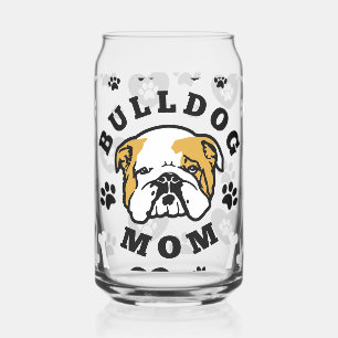 Bulldog Mama Blikvorm Glas