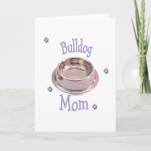 Bulldog mama feestdagen kaart (Voorkant)