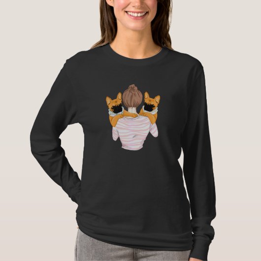Bulldog Mama Frenchie Pul T-shirt (Voorkant)