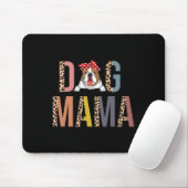 Bulldog Mama Leopard Print Hond Mam Muismat (Met muis)