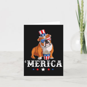 Bulldog Mannen Vrouwen Amerikaanse vlag Engelse bu Kaart