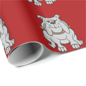 Bulldog Mascot op rode ontwerpstijl Cadeaupapier (Rol Hoek)