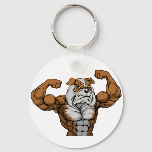 Bulldog Mascot Sleutelhanger (Voorkant)