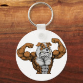 Bulldog Mascot Sleutelhanger (Voorkant)