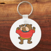 Bulldog Mascot Sleutelhanger (Voorkant)