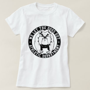 Bulldog Mascot We laten de honden uit school atlee T-shirt