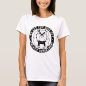 Bulldog Mascot We laten de honden uit school atlee T-shirt (Voorkant)