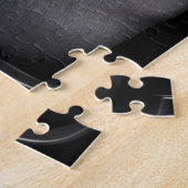 Bulldog Mastiff achter het stuur Zwart & Wit Legpuzzel (Zijkant)