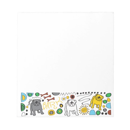 Bulldog Memo Pad Notitieblok (Voorkant)