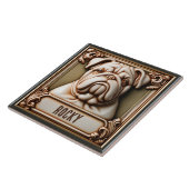 Bulldog Memorial Tegeltje (Zijkant)