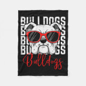 Bulldog Men Women Boys Girls Youth Kids Teen  Fleece Deken (Voorkant)