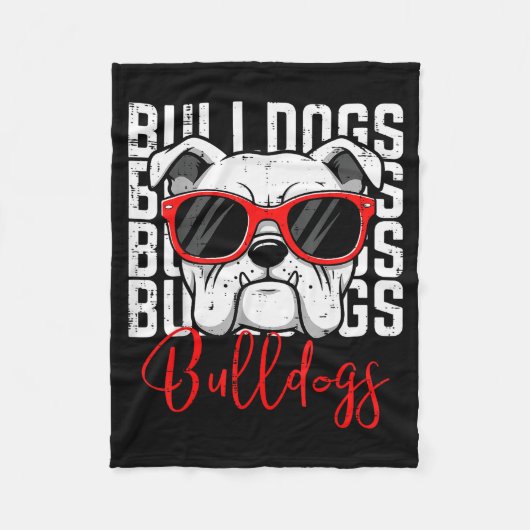Bulldog Men Women Boys Girls Youth Kids Teen  Fleece Deken (Voorkant)