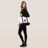  Bulldog Merica 4 juli patriottisch Tote Bag (Voorkant (model))