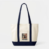  Bulldog Merica 4 juli patriottisch Tote Bag (Voorkant)