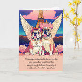 bulldog message happy birthday kaart (Gele Bloem)