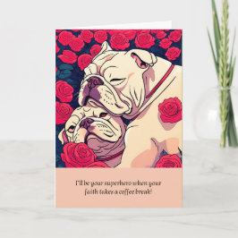 bulldog message happy birthday kaart