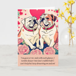bulldog message happy birthday kaart