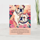 bulldog message happy birthday kaart (Voorkant)