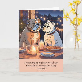 bulldog message happy birthday kaart