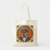 Bulldog met bril tote bag (Voorkant)