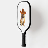 Bulldog met Cowboy Pet Pickleball Paddle (Links)