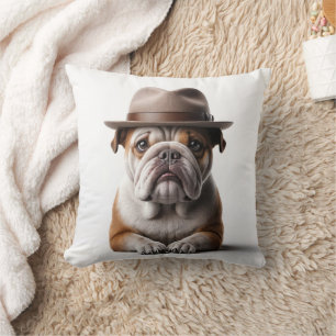 Bulldog met een Fedora Kussen