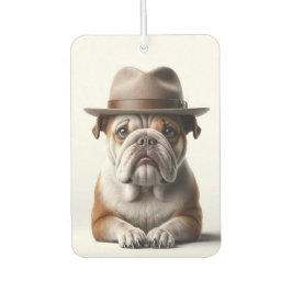 Bulldog met een Fedora Luchtverfrisser