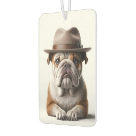 Bulldog met een Fedora Luchtverfrisser