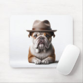 Bulldog met een Fedora Muismat (Met muis)