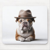 Bulldog met een Fedora Muismat (Voorkant)