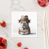 Bulldog met een Fedora Servet (Insitu)