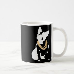 Bulldog Met Gouden Ketting  Koffiemok