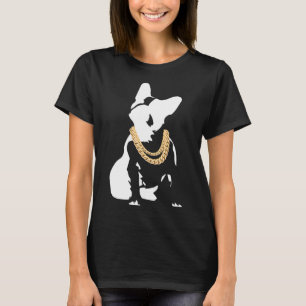 Bulldog Met Gouden Ketting T-shirt