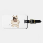 Bulldog met grote ogen bagagelabel (Voorkant horizontaal)