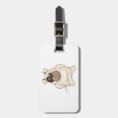 Bulldog met grote ogen bagagelabel (Voorkant verticaal)
