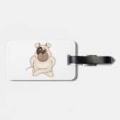Bulldog met grote ogen bagagelabel (Achterkant horizontaal)