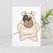 Bulldog met grote ogen kaart (Staand voorkant)