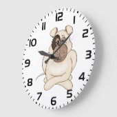 Bulldog met grote ogen klok (Hoek)