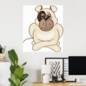 Bulldog met grote ogen poster (Thuiskantoor)