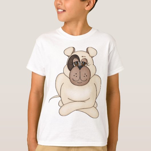 Bulldog met grote ogen t-shirt (Voorkant)