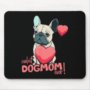 Bulldog met hartballon - Coolste dogmom ooit! Muismat