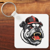 BULLDOG MET HONKBALPET SLEUTELHANGER (Voorkant)