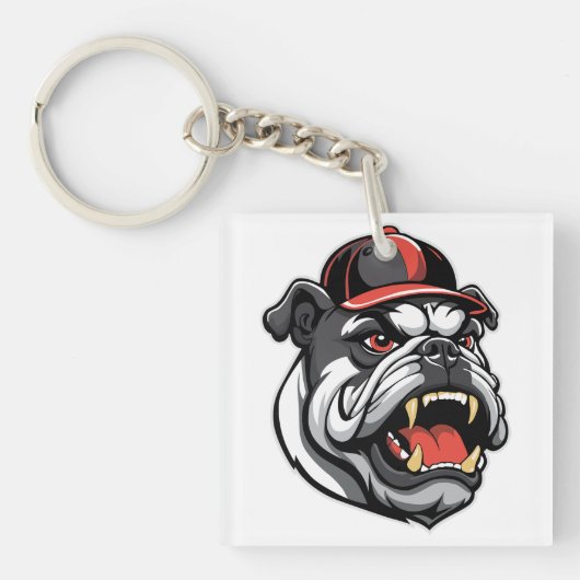 BULLDOG MET HONKBALPET SLEUTELHANGER (voorkant)