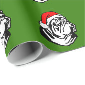 Bulldog met kerstkerstkerstkerstkerstman cadeaupapier (Rol Hoek)
