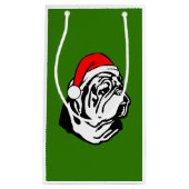 Bulldog met kerstkerstkerstkerstkerstman klein cadeauzakje (Voorkant)