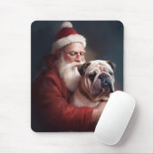 Bulldog met Kerstman Festieve Kerst Muismat (Met muis)