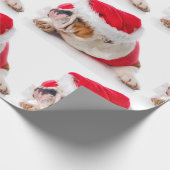 BULLDOG MET Kerstman hoed KERST inpakpapier (Hoek)